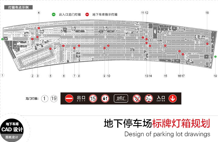 停车场标牌灯箱规划